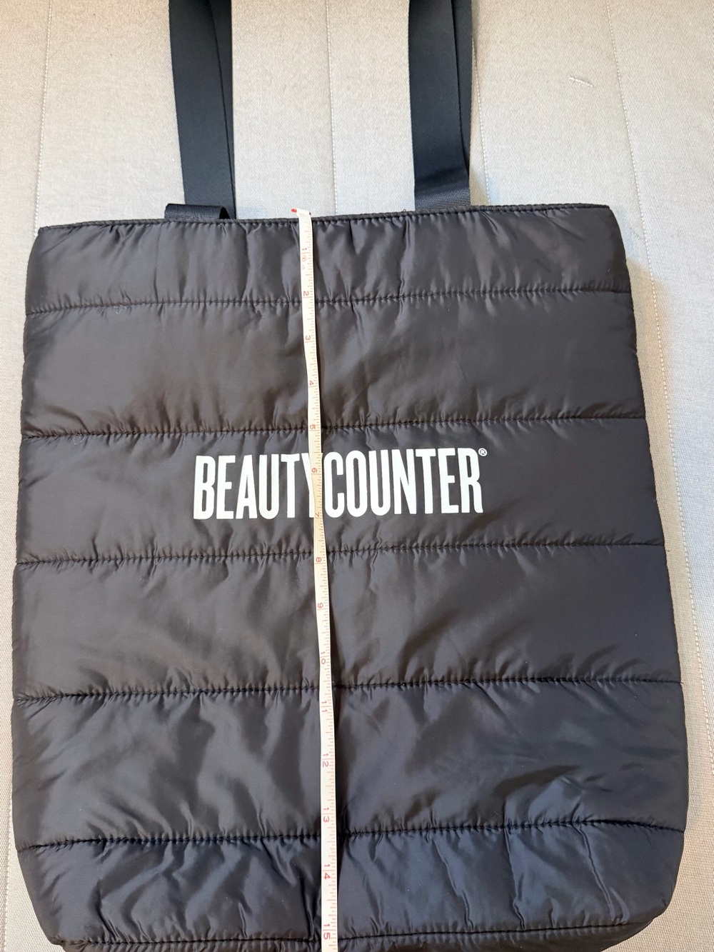 beautycounter Black Quilted Logo Tote - Picture 5 of 5